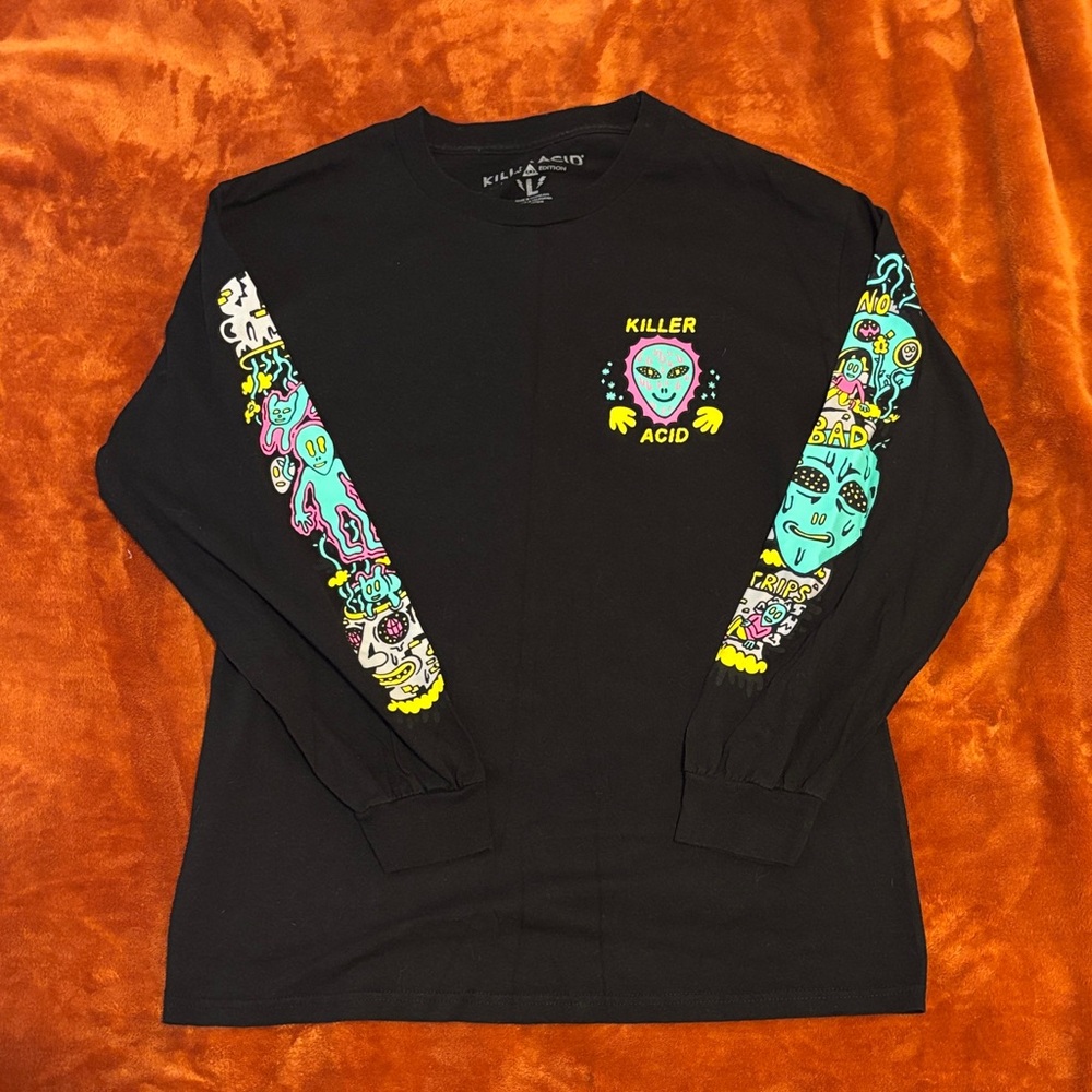 Killer Acid Black Graphic Long Sleeve Tee